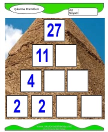 Okul Öncesi Toplama işlemi çalışma sayfaları